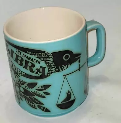 Buy Hornsea Pottery Zodiac Newsprint Mug By Jack Dadd 1976 Libra • 38.99£