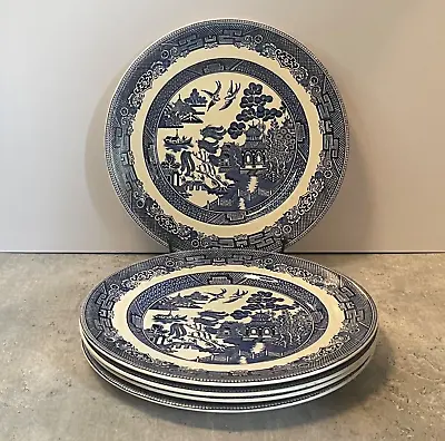 Buy Vintage Dinner Plates X 6 - Blue Willow - JOHNSON Bros English Porcelain - 10  • 54£