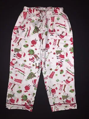 Buy Pottery Barn Kids Santa Flannel Pajama Pants Size 6 New Christmas Reindeer Red • 7.57£
