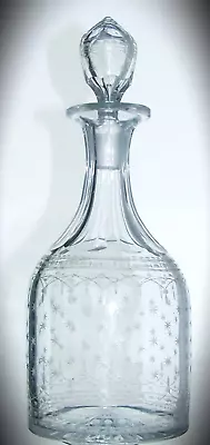 Buy Gorgeous Antique Swag & Star Cut Glass Spirit Mallet Decanter - 28cm, 1kg • 25£