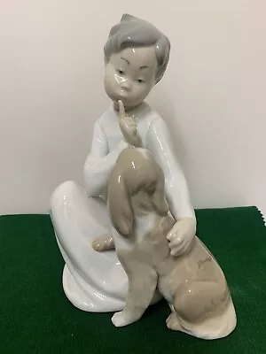 Buy Vintage LLADRO DAISA - Girl Asking Dog To Be Quiet - Hand Made In Spain • 10£
