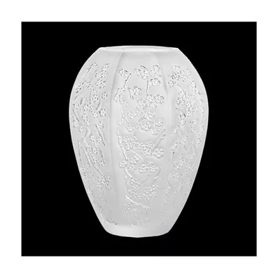 Buy GENUINE LALIQUE Sakura Vase Clear Crystal  (10723300) FREE UK DELIVERY • 499£