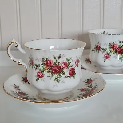 Buy Pair Of Vintage Paragon  Minuet  Bone China Cups & Saucers - Free P&P Included • 13.95£