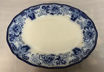 Buy Antique Large 17-3/4  Doulton Nankin FLOW BLUE Platter • 209.08£