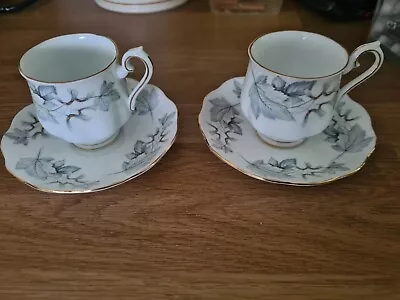 Buy Royal Albert Silver Maple 2 X Small Coffee Cups/cans And Saucers • 16£