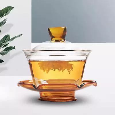 Buy Kungfu Glass Tea Set With Lid With Base Tea Bowl Accessories • 9.13£
