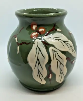 Buy Brannam Royal Barum Ware Vase Leaves & Berries • 12.50£
