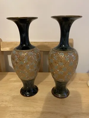 Buy Antique Royal Doulton Pair Of  Stone Ware Vases • 120£