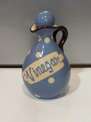 Buy Babbacombe Pottery Blue And White Spotted Vinegar Jug • 6.99£