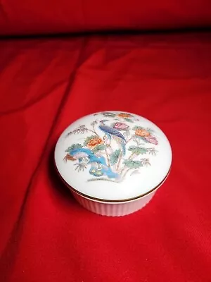 Buy Vintage Wedgwood Bone China Kutani Crane Trinket Box Dish With Lid Collectable  • 7.99£
