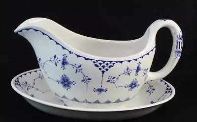 Buy Furnivals DENMARK BLUE Gravy Boat With Underplate GREAT CONDITION • 42.78£