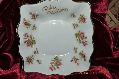 Buy Queen's Rosina Fine Bone China Co Ltd England RUBY WEDDING Dish   • 16.11£