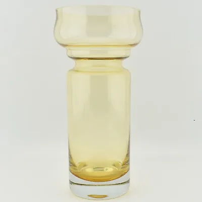 Buy Vintage TULPPAANI Amber Glass Vase Designed By Tamara Aladin For Riihimäki 1971 • 32.99£