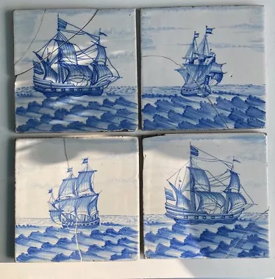Buy Antique Dutch Delft Tiles 19th C  • 75£