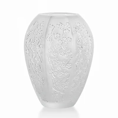 Buy New Lalique Crystal Sakura Clear Vase Medium #10723300 Brand Nib Save$$ F/sh • 543.32£