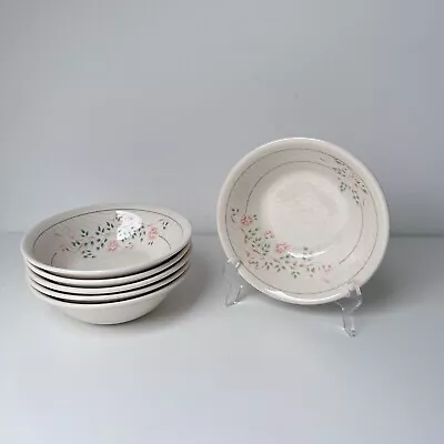 Buy English Ironstone Tableware EIT Cereal Bowls Floral Ribbon Pattern X6 Made In UK • 24.99£