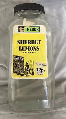 Buy Vintage 1970s Sweet Shop Jar / Bottle . Trebor Sherbet Lemons . Retro . VGC • 2.99£