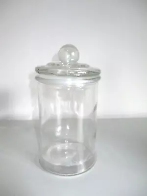 Buy Vintage Glass Storage Sweet Jar  7 Inches Storage Tight Seal  VGC • 6.99£