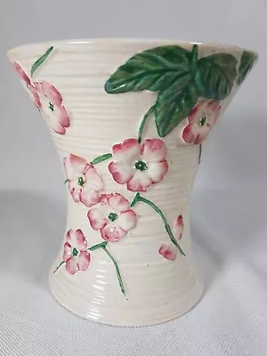 Buy Vase Maling Ware Lustre Ribbed Vintage Apple Blossom Pattern England Rare • 16.99£