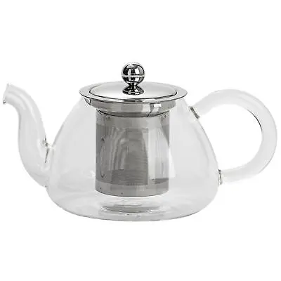 Buy Clear Glass Teapot With Infuser For Loose Leaf Tea - 700ml Vintage Tea Pot • 13£