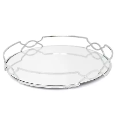 Buy Decorative Mirrored Tray | Tealight Candle Holder Plate |Vanity Perfume Tray • 19.99£