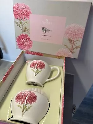 Buy Queens By Churchill RHS Chrysanthemum Milk Jug & Sugar Bowl Fine China New & Box • 6£
