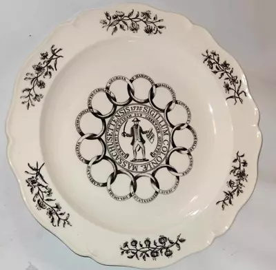 Buy Wedgwood Colonial Williamsburg State Seal Plate ~ 1976 ~  Massachusetts  • 9.95£
