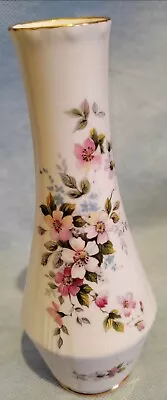 Buy Vintage Vase Royal Grafton Summer Melody Bone China Gold Accents Flower Bouquet • 20£