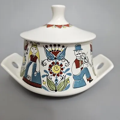 Buy Saga Figgjo Ceramic Soup Tureen Norsk Norway 60s Folk Vintage • 49.99£
