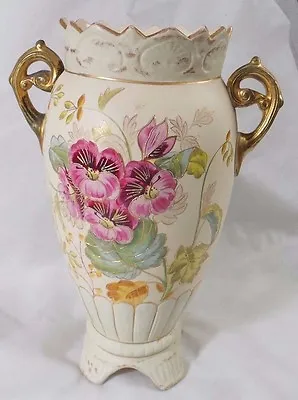 Buy Toc Crown Ducal Ware Pottery Large Multi Color  Vase With Gilt Handles  • 122.34£