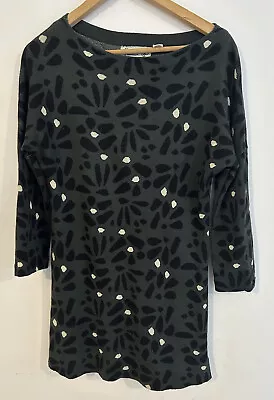 Buy Anthropologie Field & Flower Jumper Dress Knitted Mini  Tunic Green Black XS • 13.99£