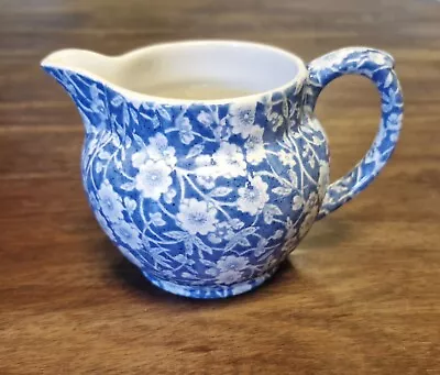Buy Burleigh Calico Jug Creamer Blue And White Floral Pattern 9cm High  • 22.99£