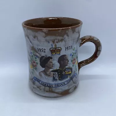 Buy Vintage Ewenny Pottery Wales Queen Elizabeth Silver Jubilee Mug 1977 • 12.50£