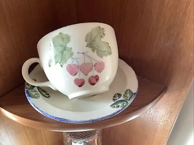 Buy Poole Pottery Dorset Fruits Jumbo Cup And Saucer • 3£