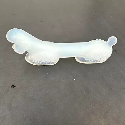 Buy Sabino Opalescent Art Glass Poodle Dog Knife Rest Figurine Sticker France Signed • 35.62£