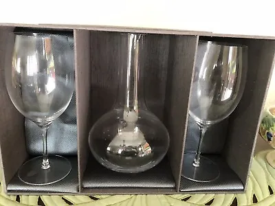 Buy Orrefors 3 Piece Set - 1 Carafe 2 Wine Glasses - Fine Crystal From Sweden Rare • 43.63£