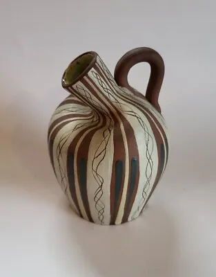 Buy Rare Vintage 50s Babbacombe Crumpled Grog Torquay Ceramic Pottery Dated 55/5 Jug • 30£