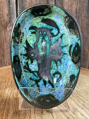 Buy Maggie & Bill Fisher Celtic Newlyn Pottery Phoenix Design. Egg Shaped Bowl MCM • 22£