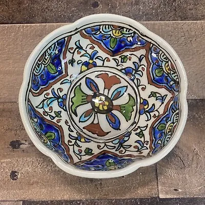 Buy Flowery Serving Bowl, Hand Painted Ceramic Bowl Cini Turkish Tile Art • 35.08£