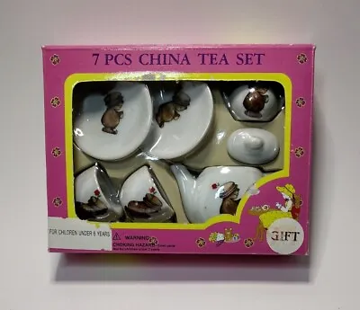 Buy Vintage 1990s Children's 7 Piece Porcelain TEA SET New Unopened Unbranded  • 11.31£