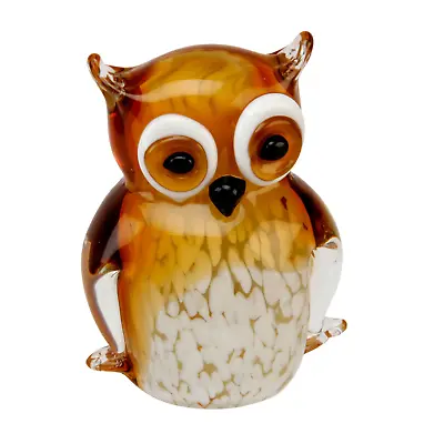 Buy Juliana Objets D'Art Glass Figurine - Amber Owl Paperweight Ornament - Inc Gift • 28.95£