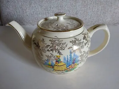 Buy Vintage Barratts Staffordshire Bone China Tea Pot  Crinoline Lady - Appr 2pints • 5.99£