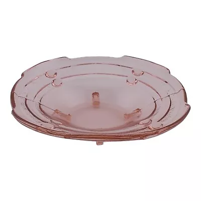 Buy Stolzle Art Deco 1930's Pink Depression Glass Oval Footed Bowl 14.5cm Czechia • 16.99£