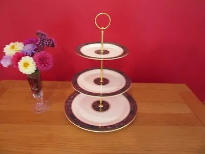 Buy Stunning  Vintage Bone China  Royal Doulton Carlyle 3 Tier  Cake Stand Plate • 40£