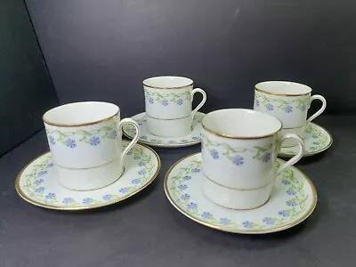 Buy 4x Antique Victorian Lovely Meir Bone China Coffee Cups Saucers • 25£