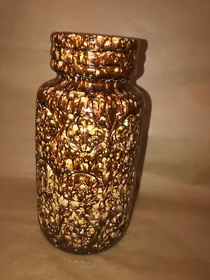 Buy West German Scheurich Pottery 239-27 Brown Mottled Vase • 19.99£