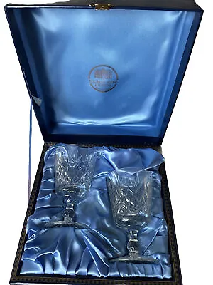 Buy 2 Thomas Webb Crystal Wine Glasses Boxed • 9.99£