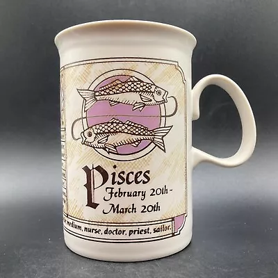 Buy Vintage Dunoon Pisces The Fishes Stoneware Mug Zodiac Made In Scotland • 19.90£