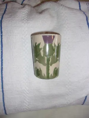 Buy Beautiful Anta Hand Painted Scottish Pottery Stoneware Thistle Vase 10.6 Cm BiN • 25£