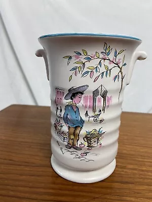 Buy Vintage Mid Century Crown Ducal Petit Reve Vase ( Daydream) Spanish  Boy &Apples • 9.50£